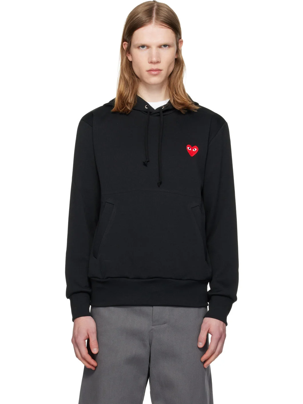 Black 'Red Emblem Heart' Hoodie - 1
