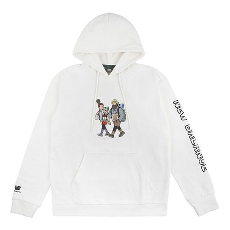 New Balance x JHl Printing Graphic Hoodie 'White' NCA89043-IV - 1