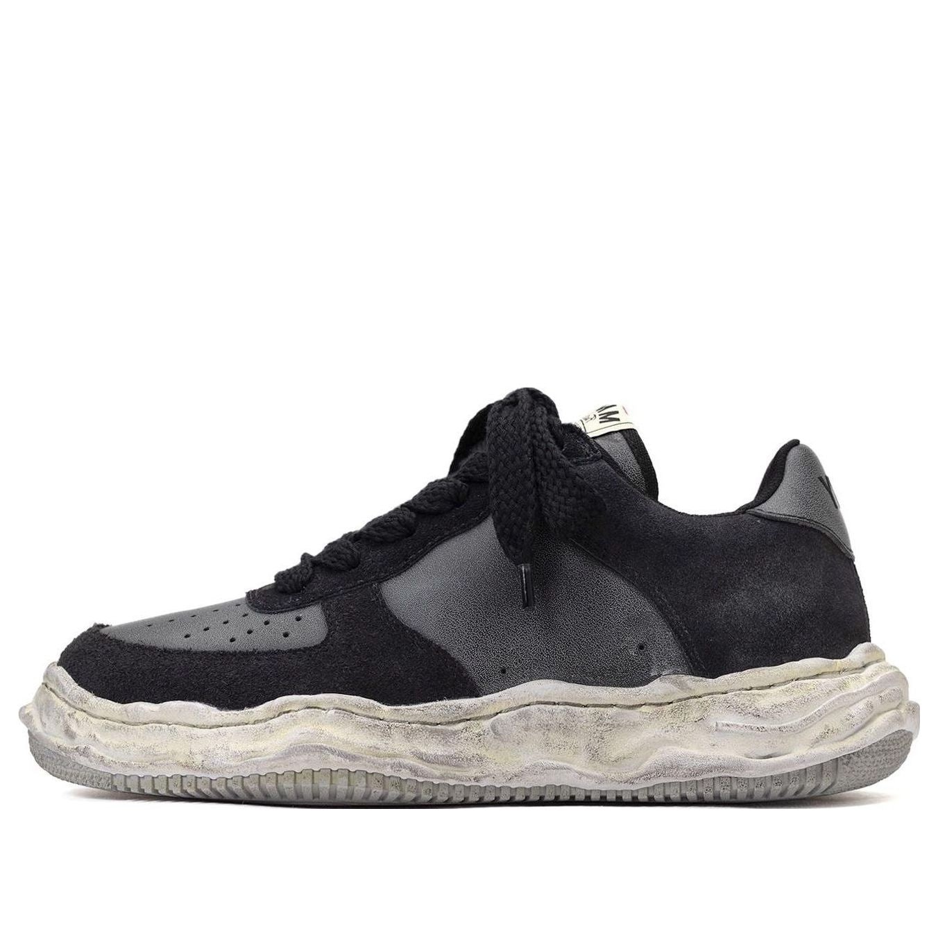 Maison MIHARA YASUHIRO Wayne OG Sole Distressed Leather Low 'Black' A10FW710-BLACK - 1