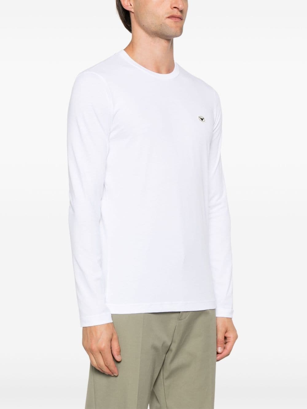 logo-patch cotton T-shirt - 3