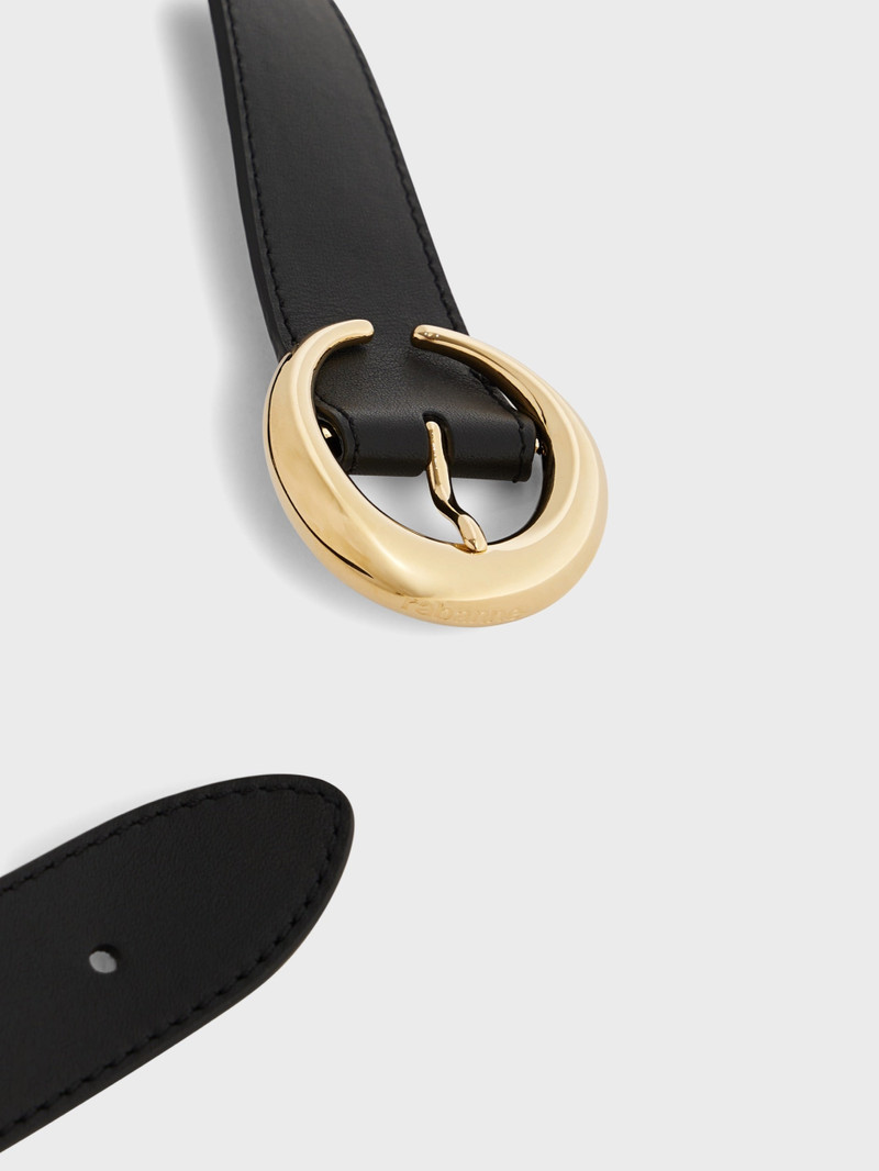 RING BELT IN BLACK AND GOLD CLASSIC LEATHER 4
