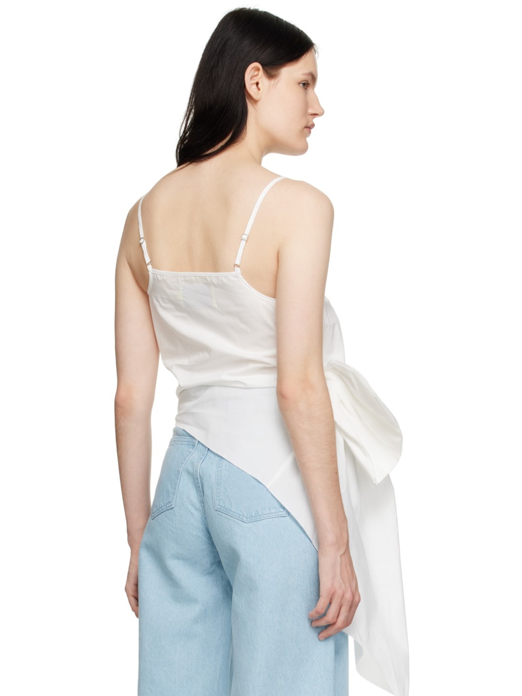 White Asymmetrical Camisole - 3