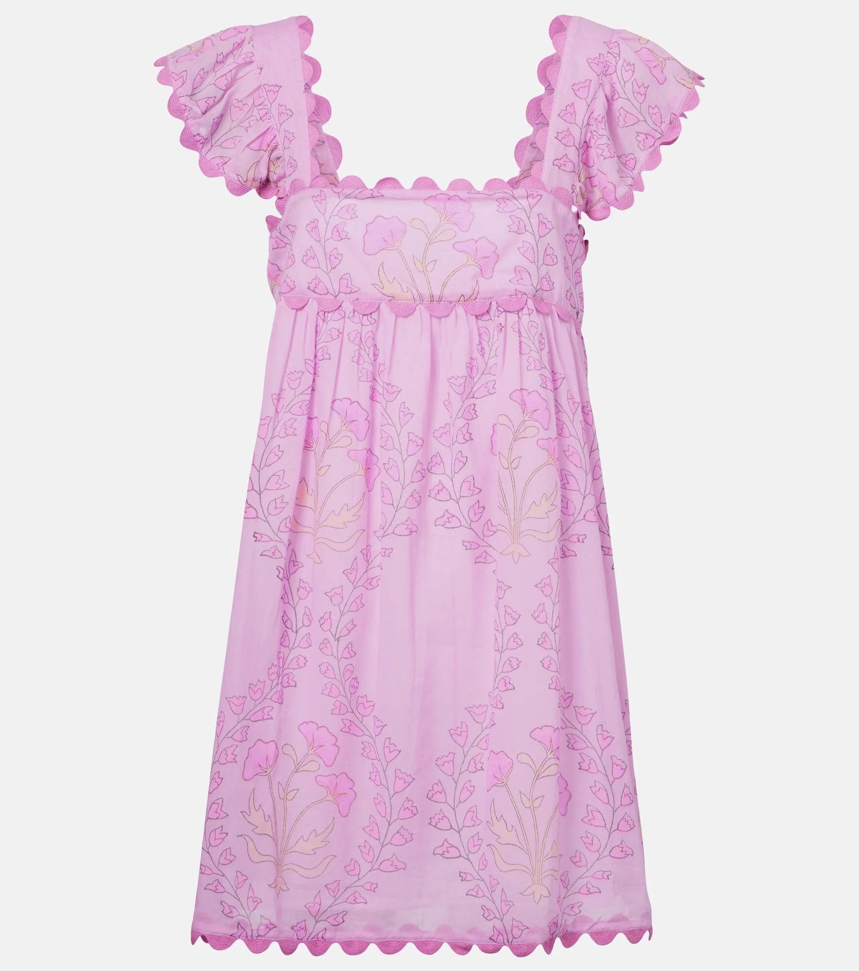 Ruffled cotton minidress - 1