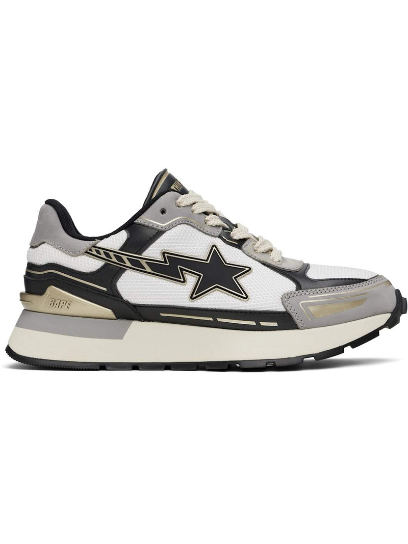 White & Black CROSS STA Sneakers - 1