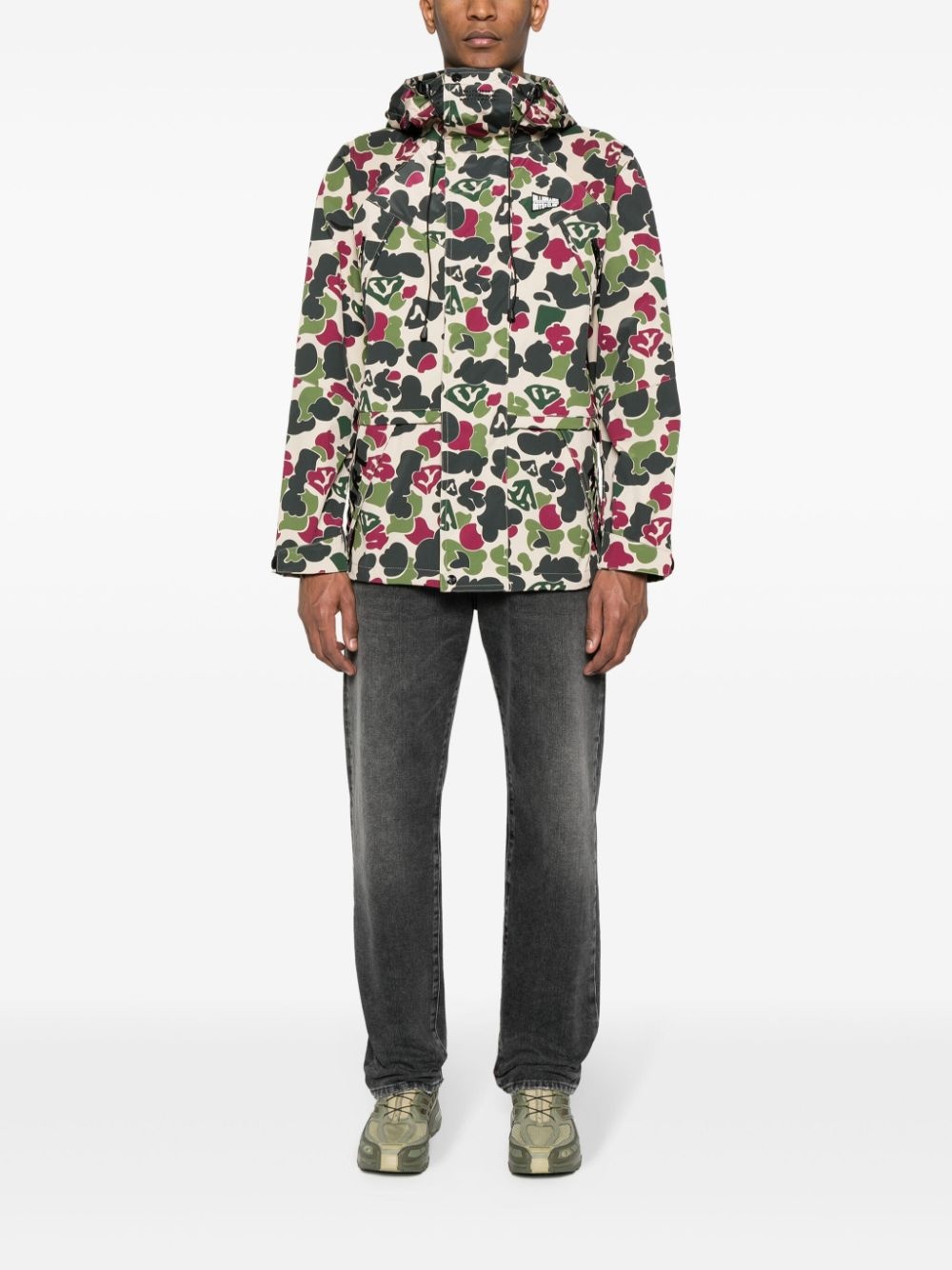 logo-appliquÃ© hooded jacket - 2