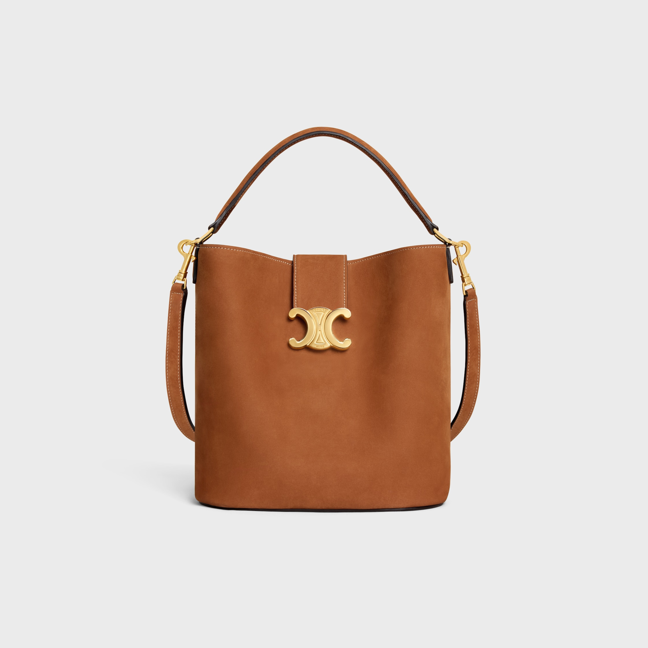 MEDIUM BUCKET LOUISE IN NUBUCK CALFSKIN - 1