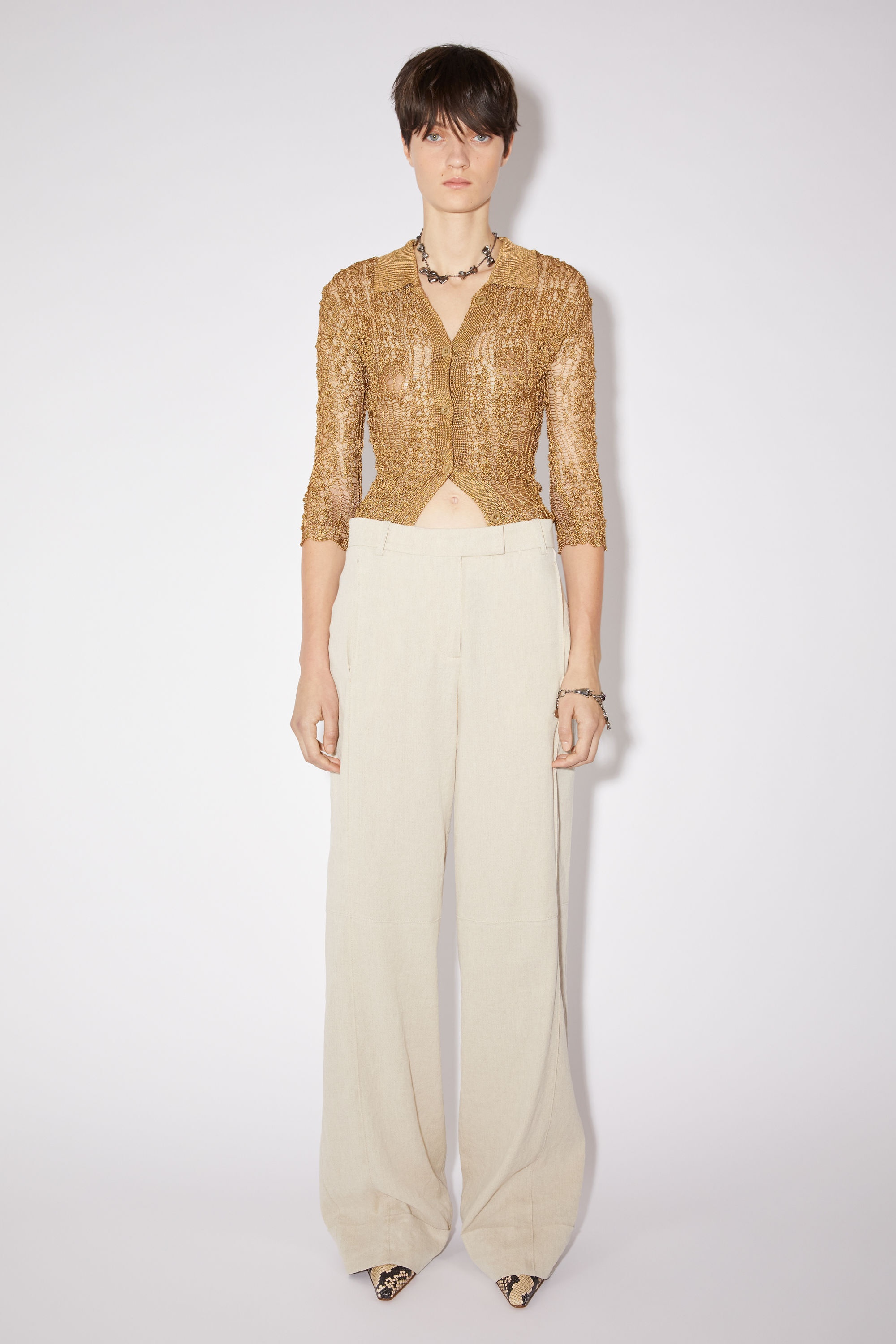 Tailored trousers - Light Sand - 2