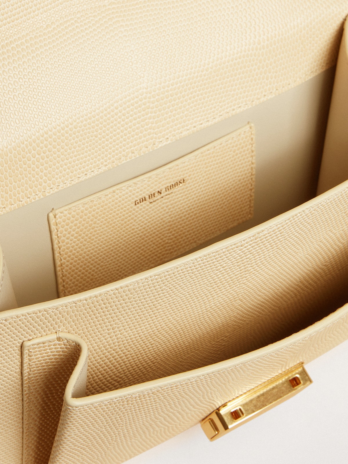 Venezia Bag in beige python-print leather with gold details - 4