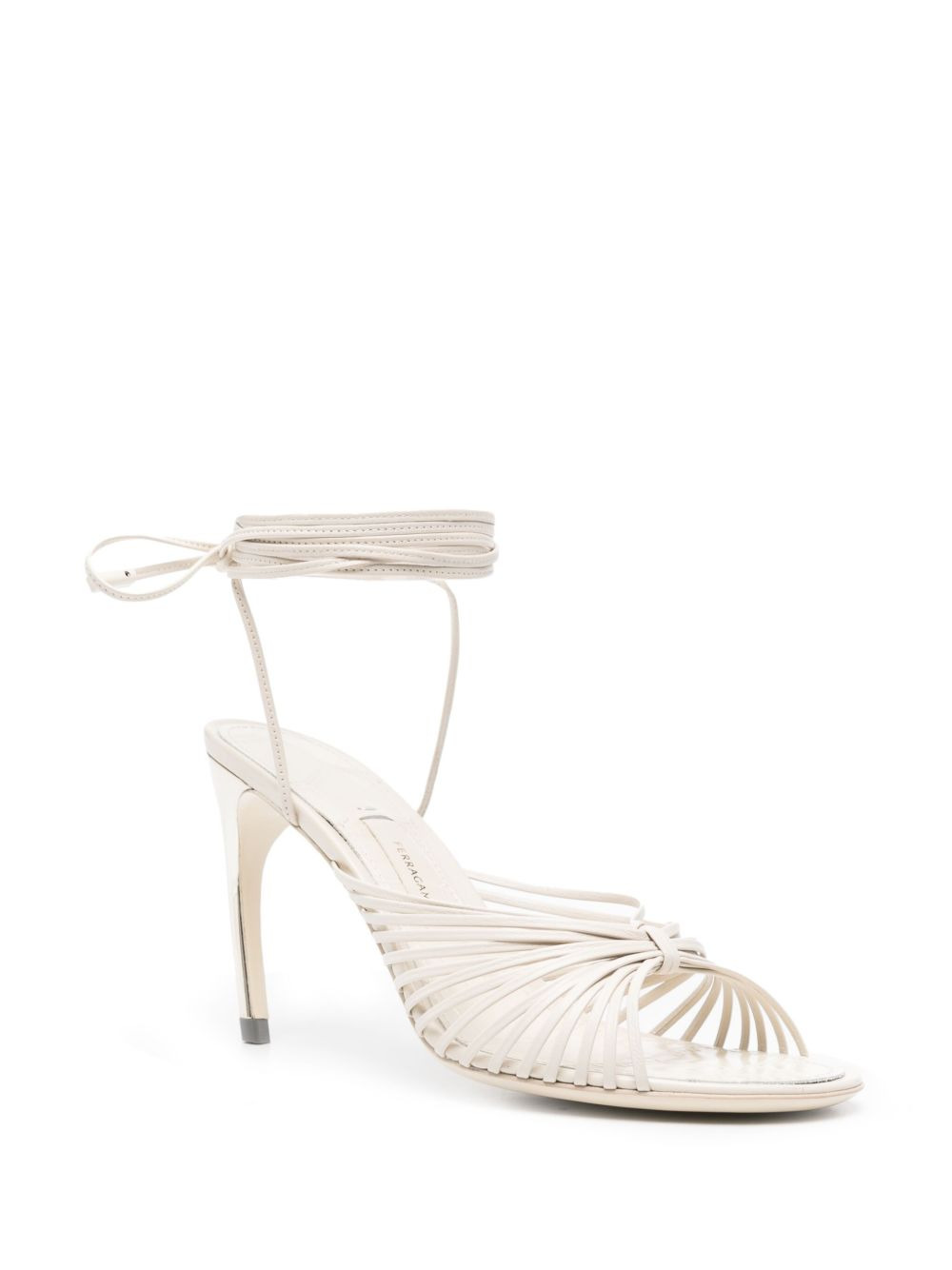 85mm caged leather sandals - 2