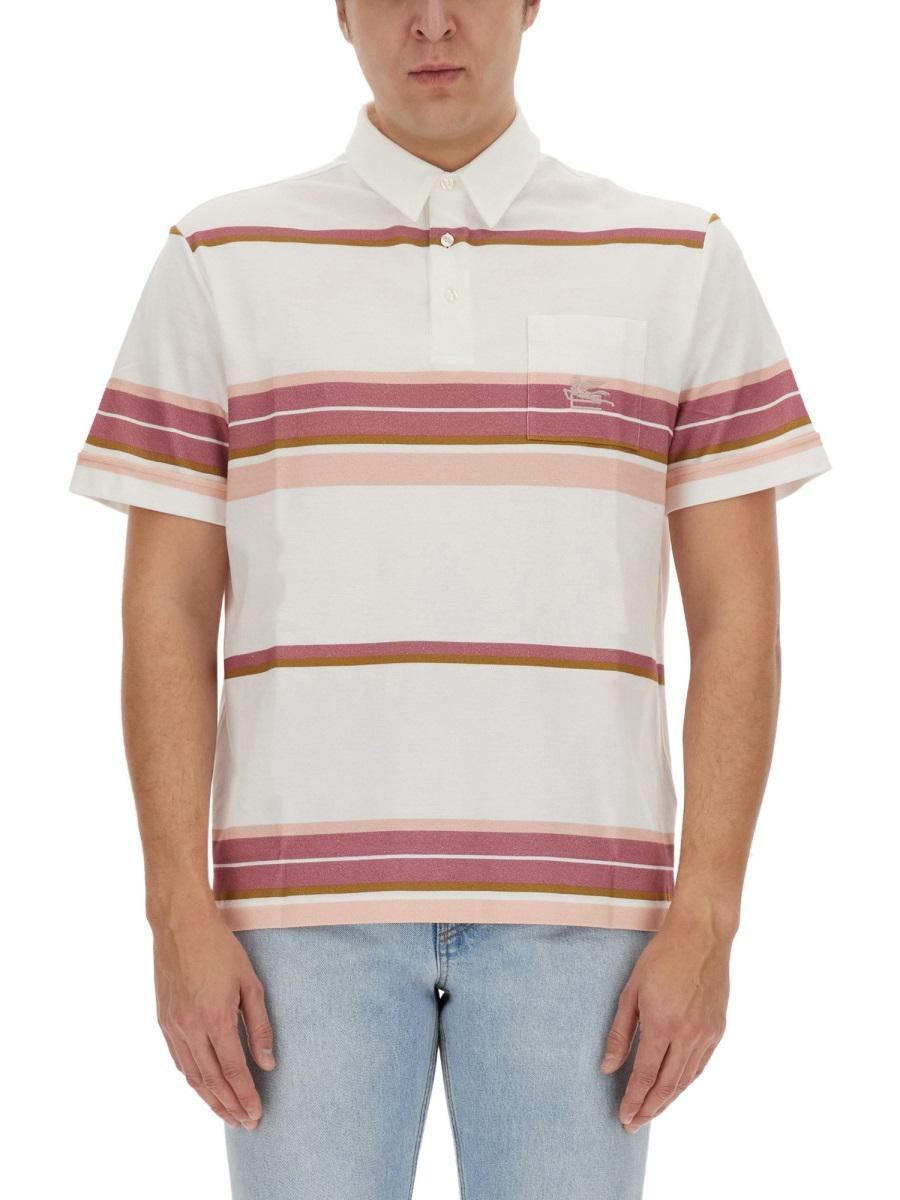 ETRO POLO SHIRT WITH PEGASUS EMBROIDERY - 1