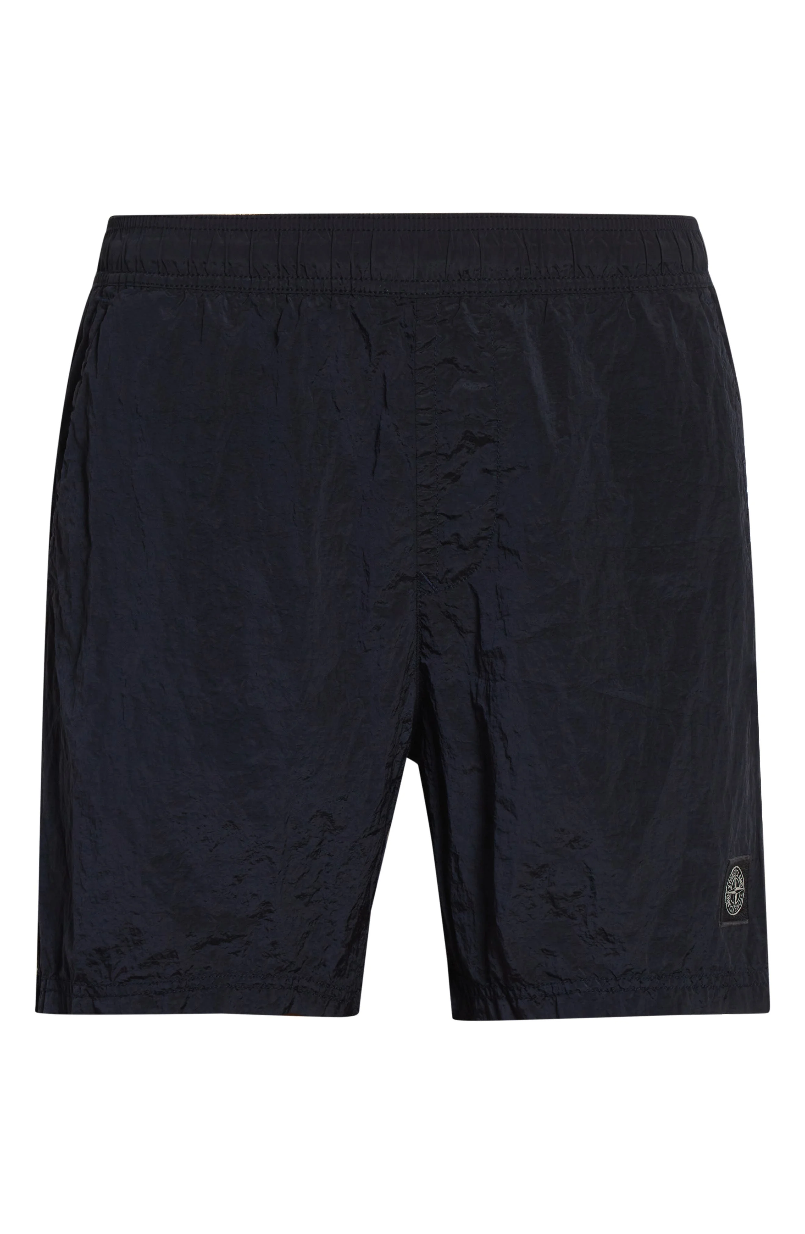 Stone Island Compass Logo Patch Nylon Swim Trunks in V0020 Navy Blue at Nordstrom - 1