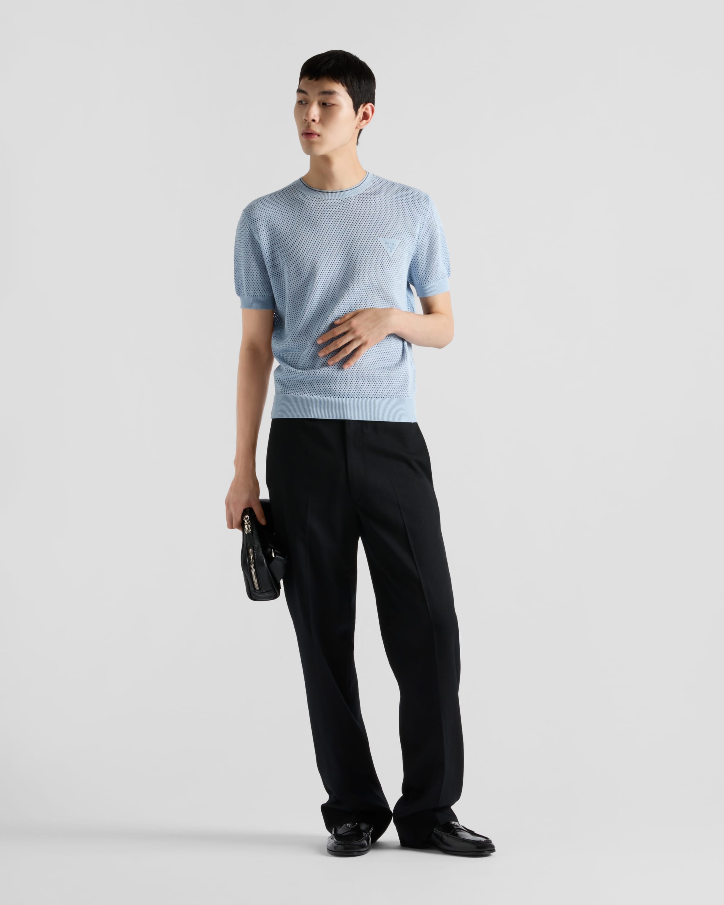 Silk and cotton crew-neck sweater - 2