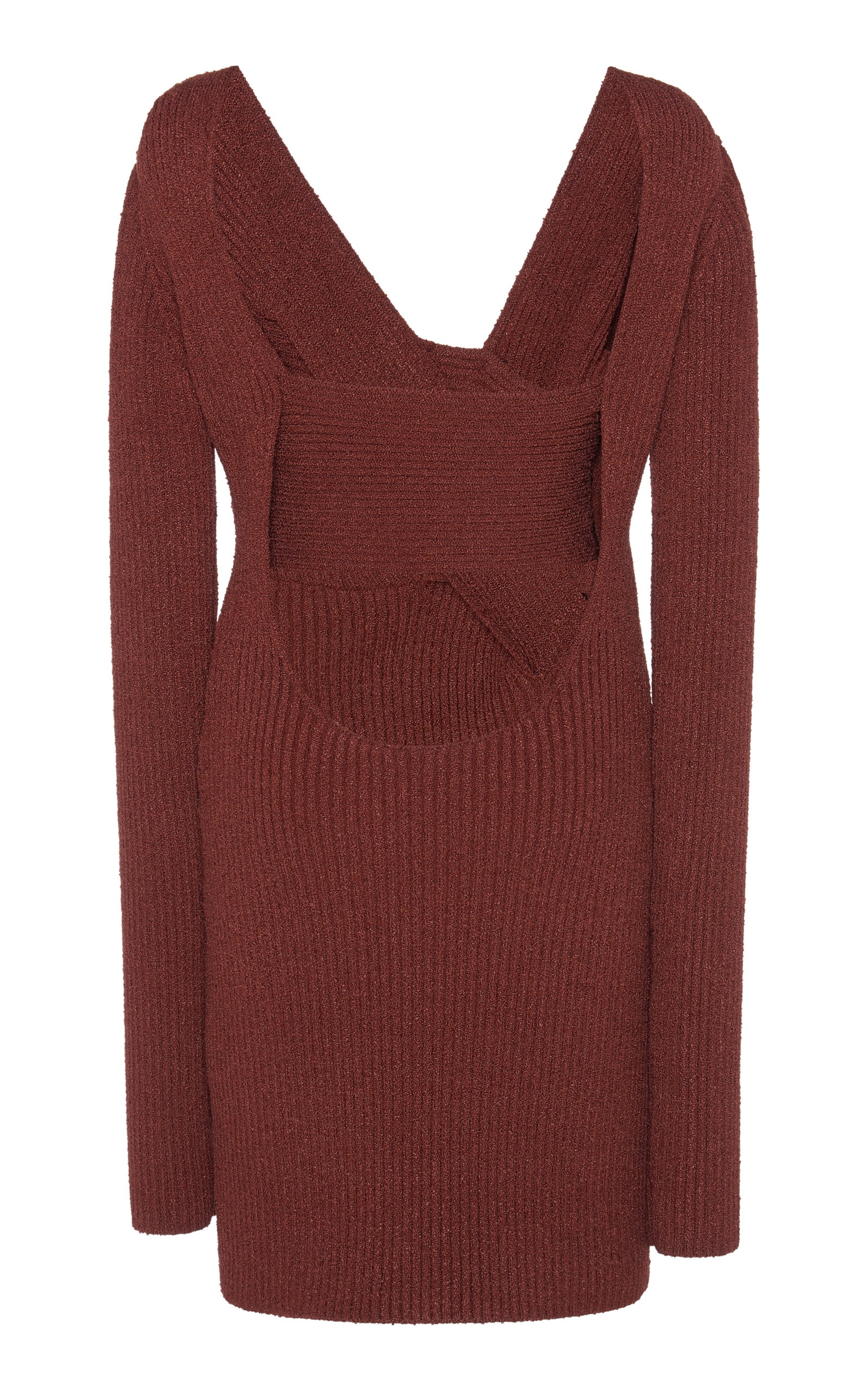 ワンピース BOTTEGA VENETA RIBBED KNIT MINIDRESS WITH STUDS Bottega Veneta Rib Knit Dress in Lollipop | FWRD