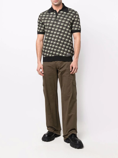 Prada geometric-pattern polo shirt outlook