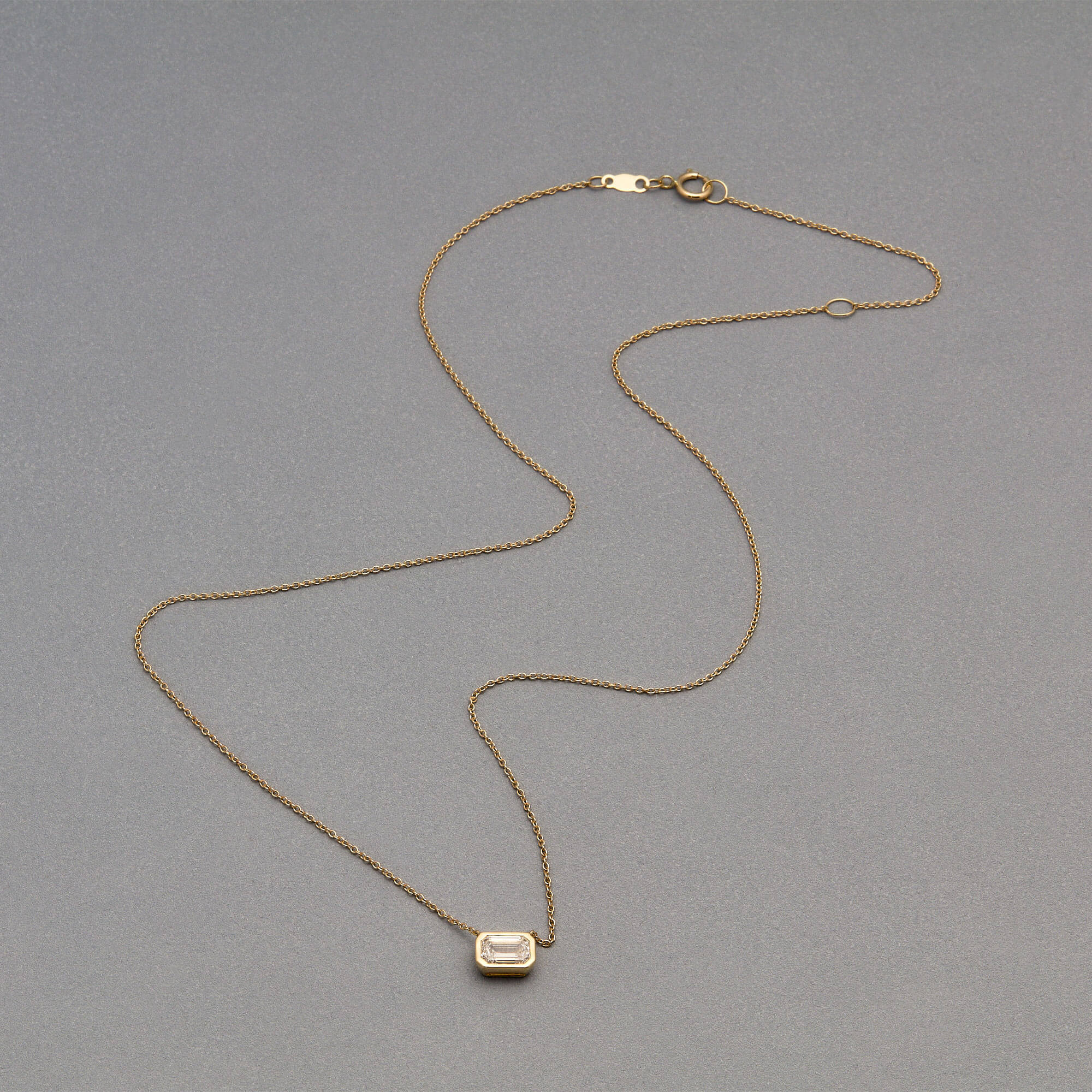 1 CTW LAB-Created Emerald Cut Necklace - 4