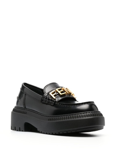 FENDI logo-lettered chunky-sole loafers outlook