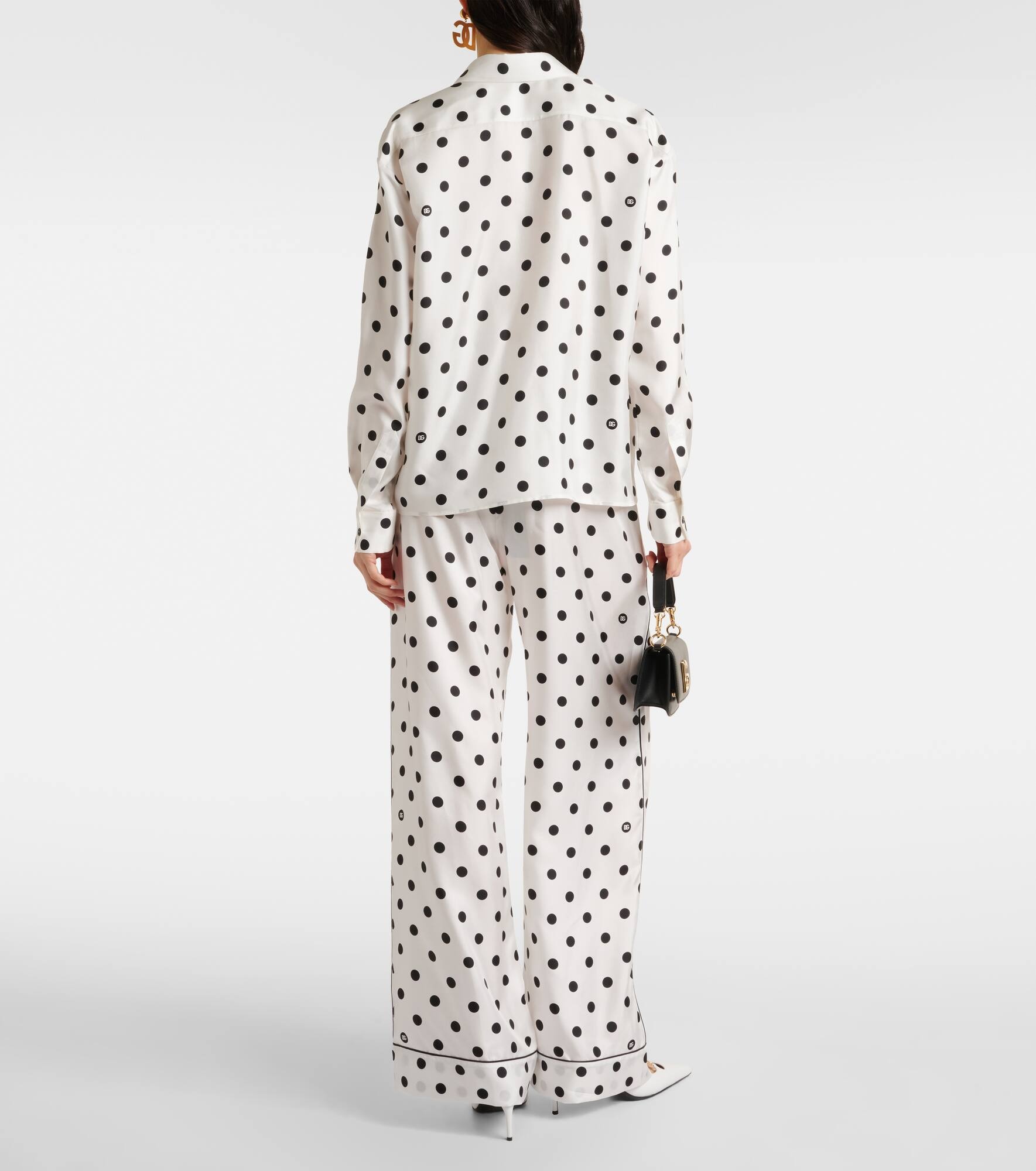 Polka-dot silk twill shirt - 3