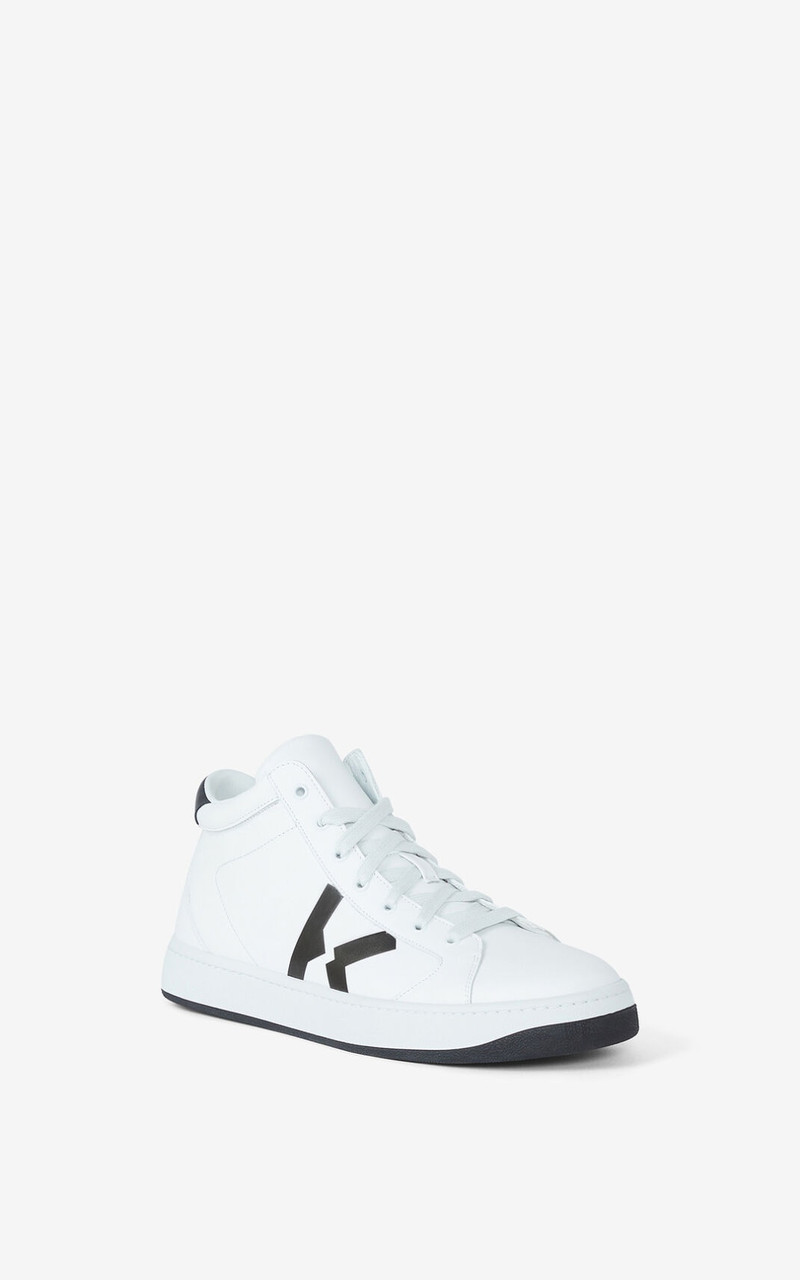 KENZO Kourt leather high-top trainers 3