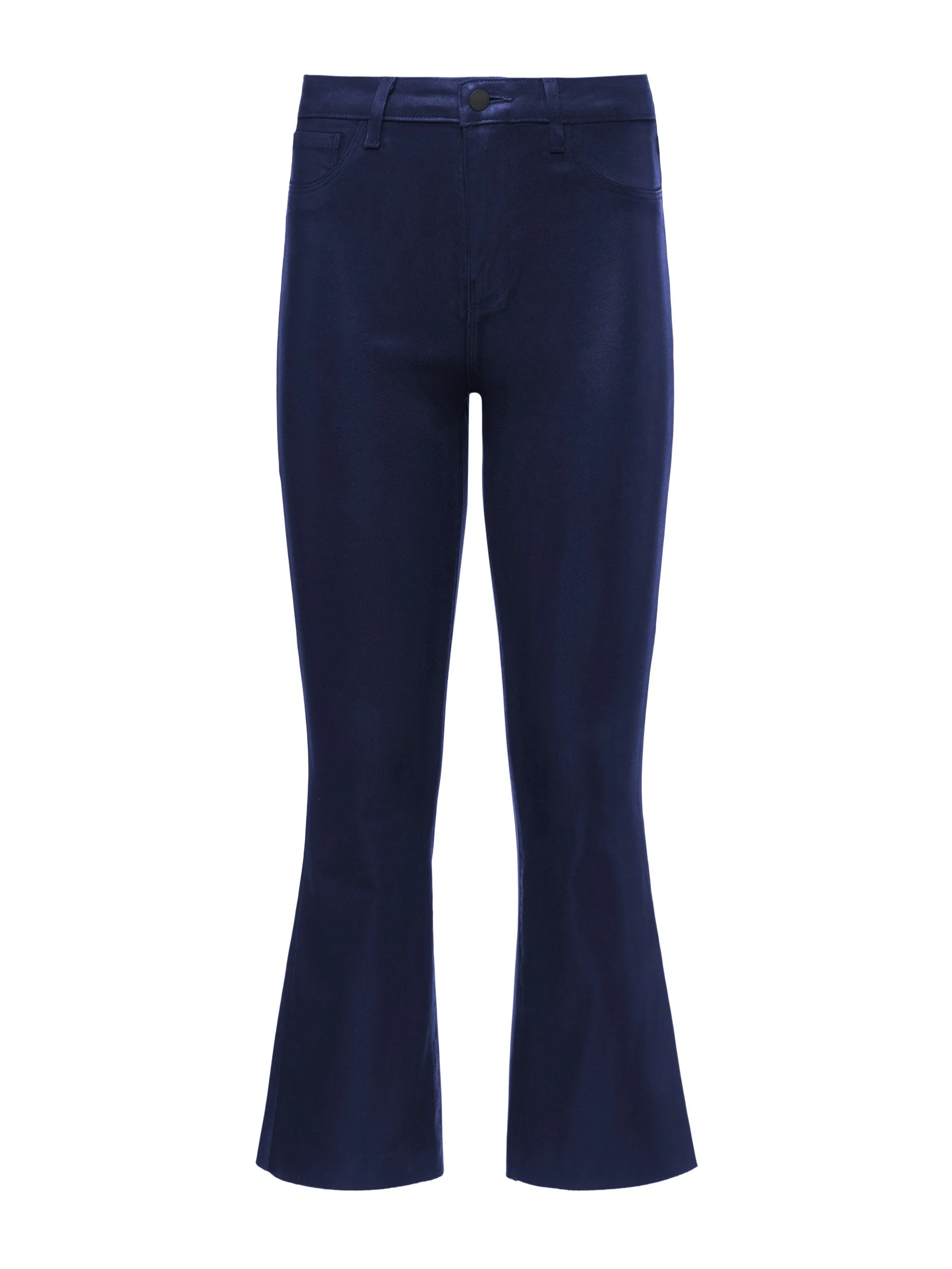 Kendra Coated Cropped Flare Jean - 1