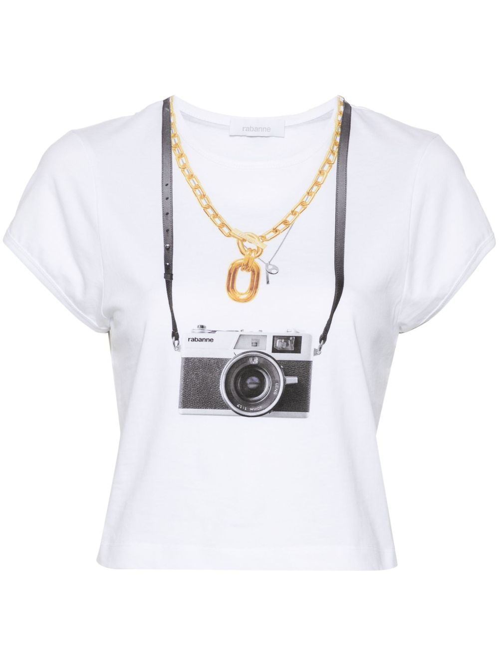 camera-print cotton T-shirt - 1