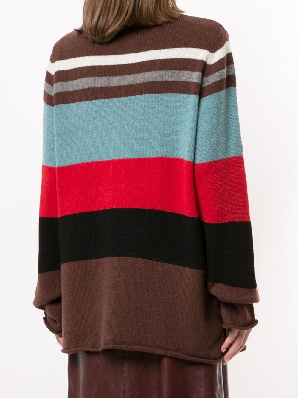 colour block V-neck jumper - 4