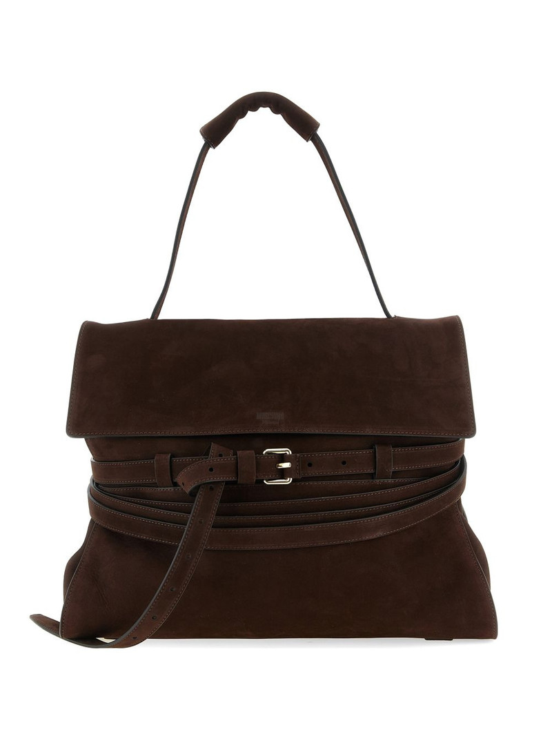 medium Tie Me suede shoulder bag 1
