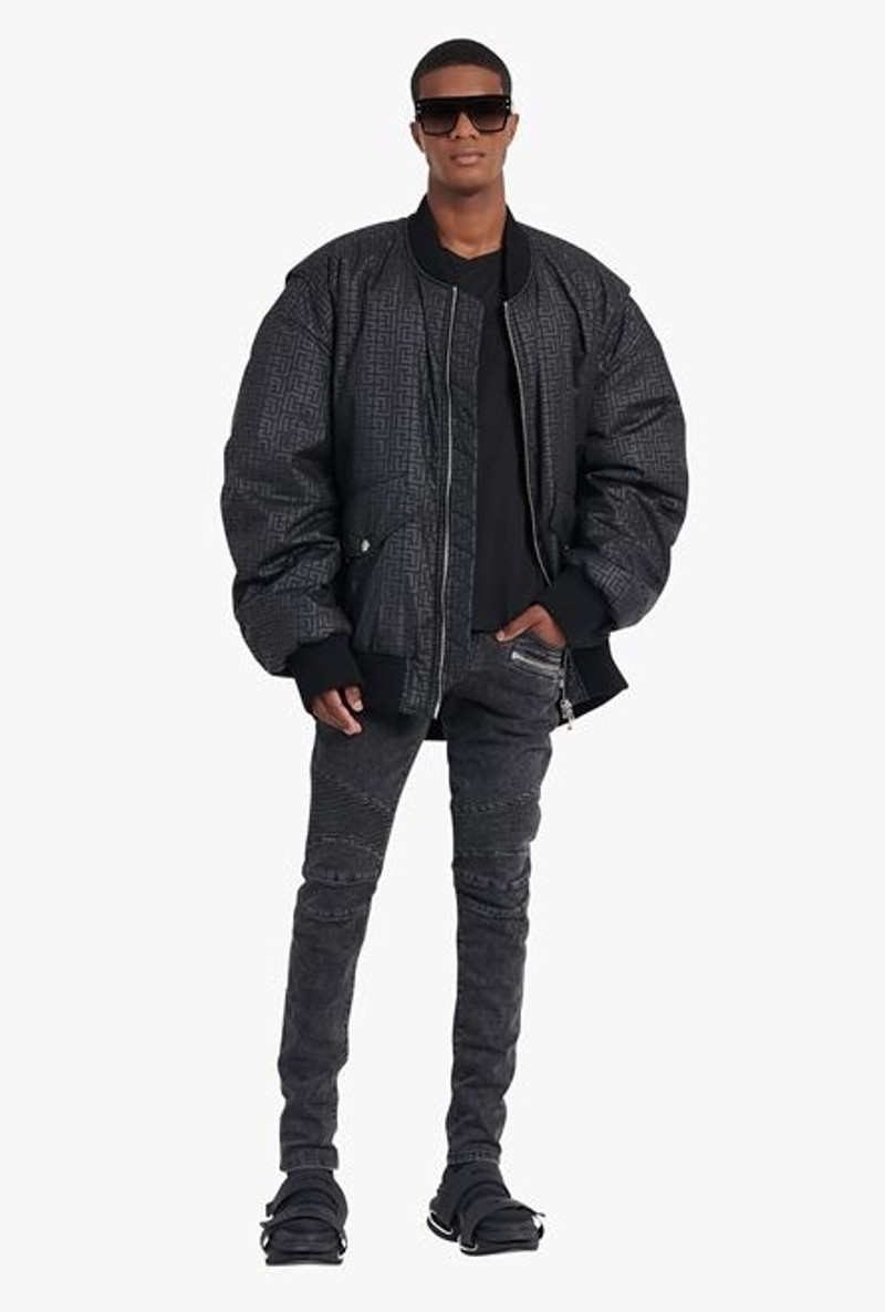 Balmain Slim cut black cotton jeans outlook