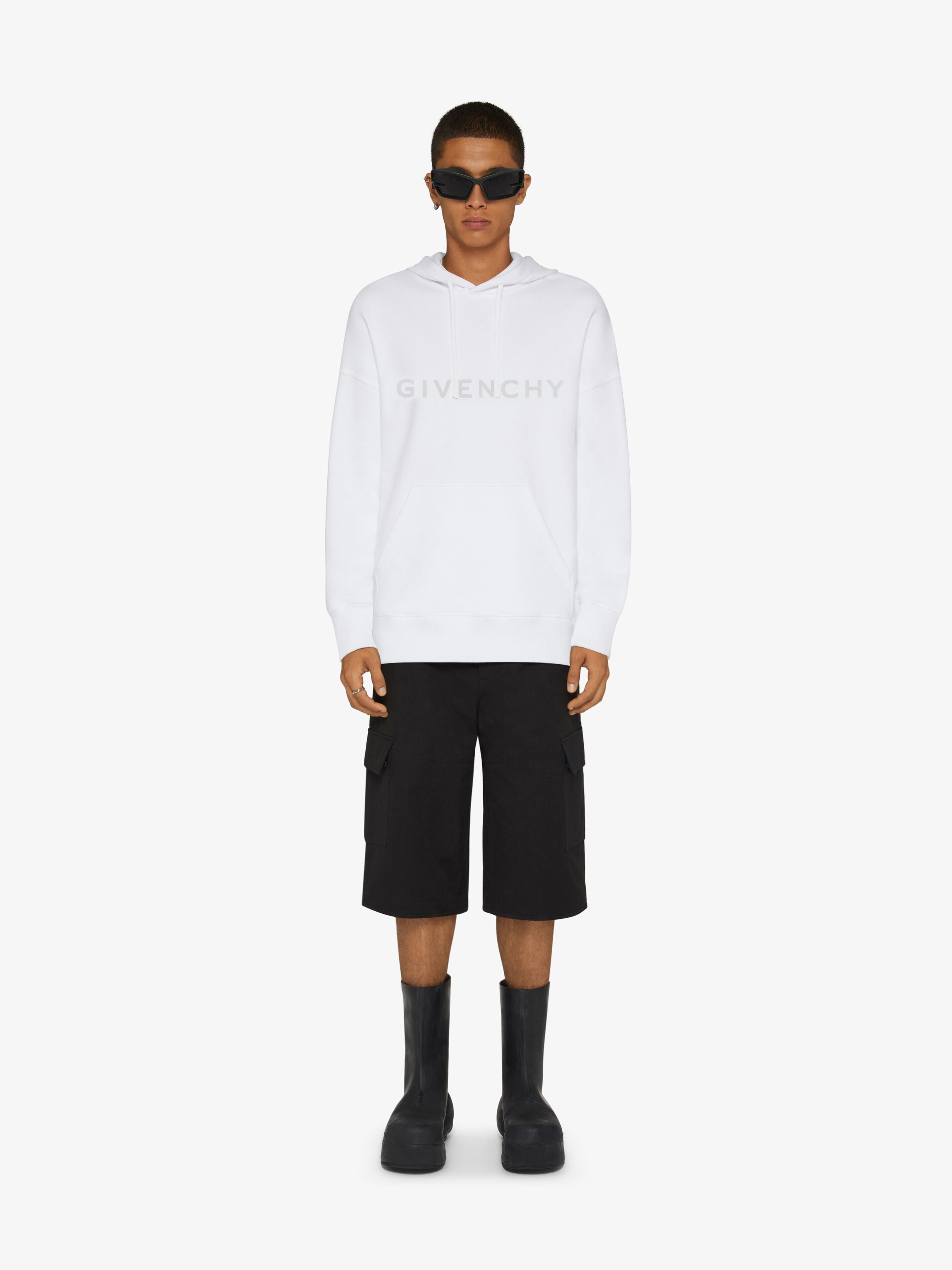 REFLECTIVE GIVENCHY SLIM FIT HOODIE IN COTTON - 2