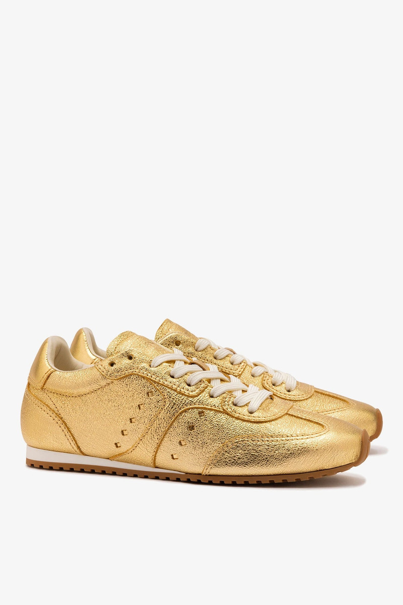 Stella Sneaker In Gold Metallic Leather 4