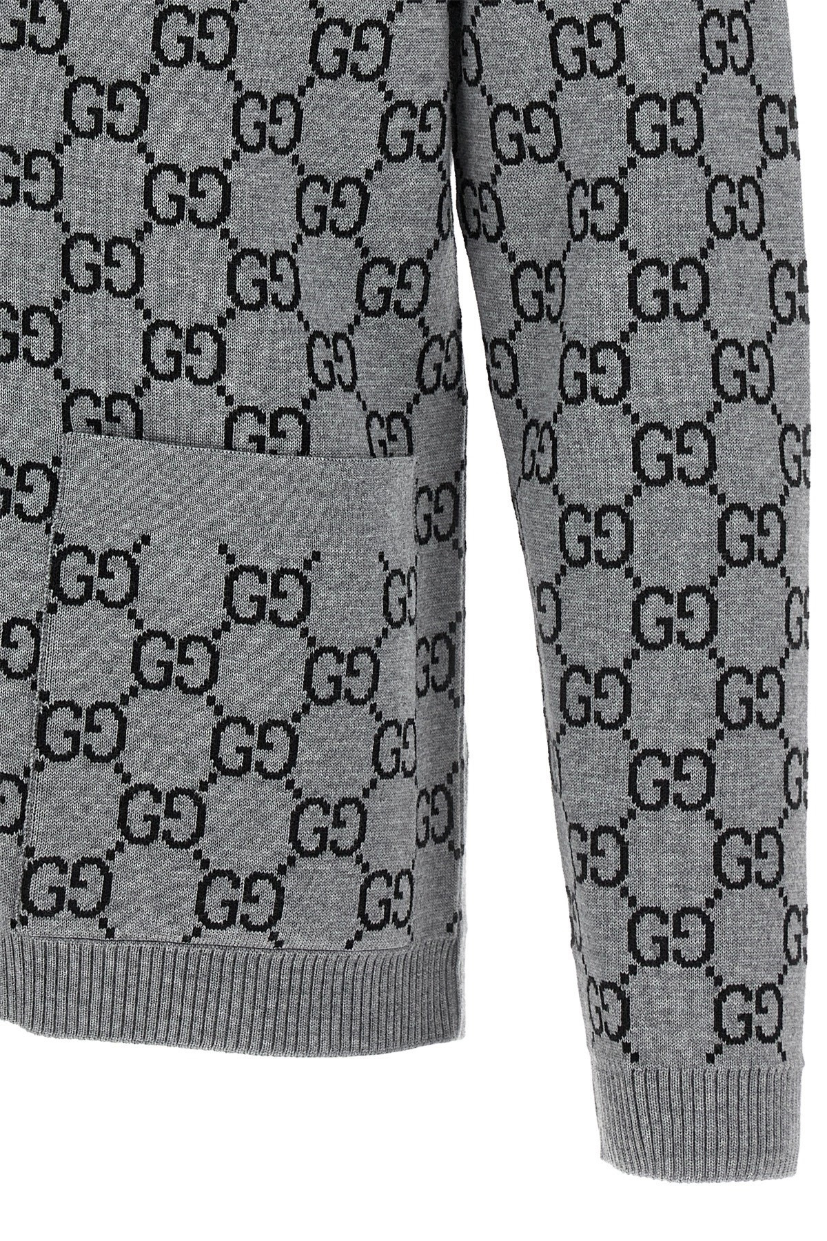 GG jacquard reversible cardigan - 5