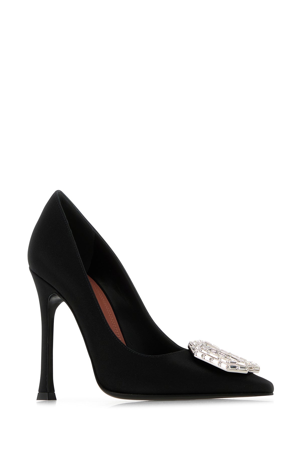 Black satin Camelia 105 pumps - 2