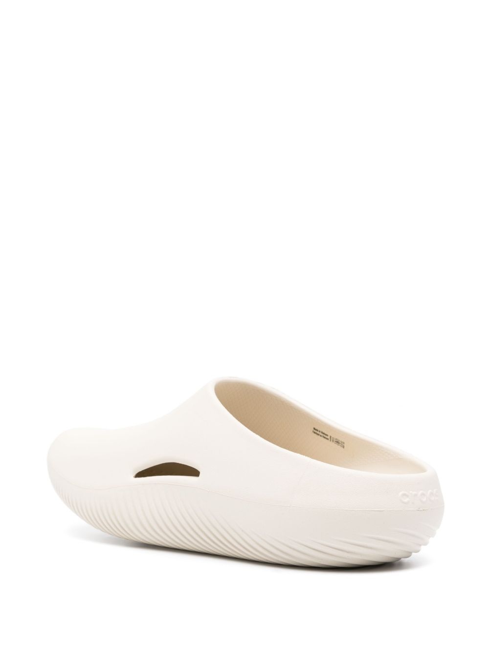 logo-embossed round-toe slides - 3