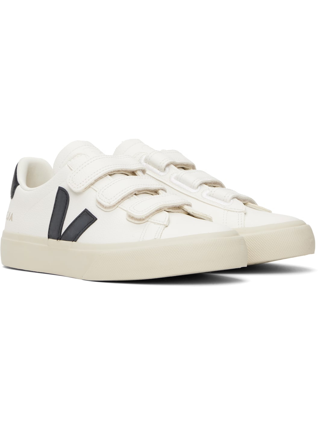 White & Black Recife Leather Sneakers - 4