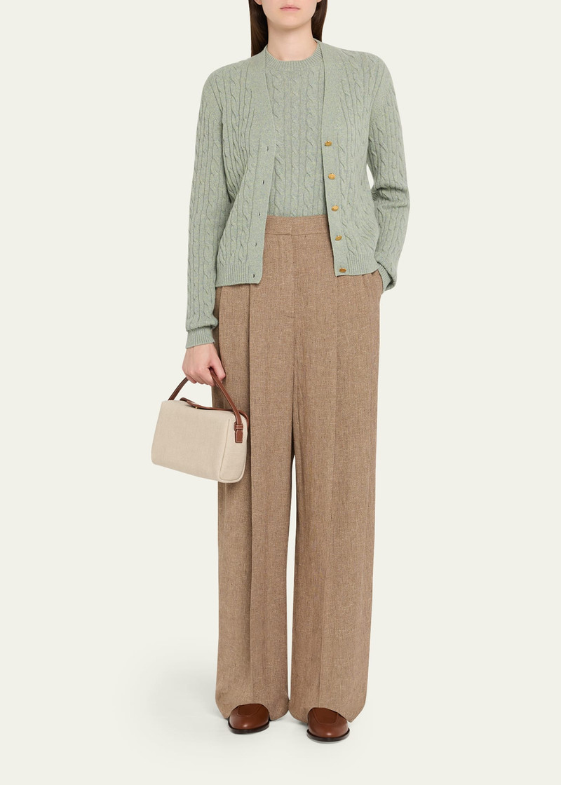 Loro Piana Baby Cashmere Cable Knit Cardigan outlook