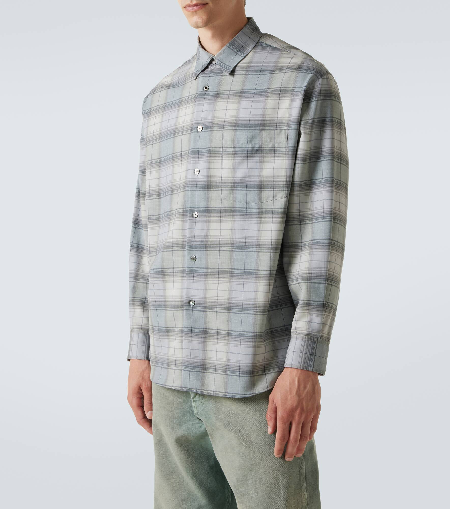Checked wool shirt - 3