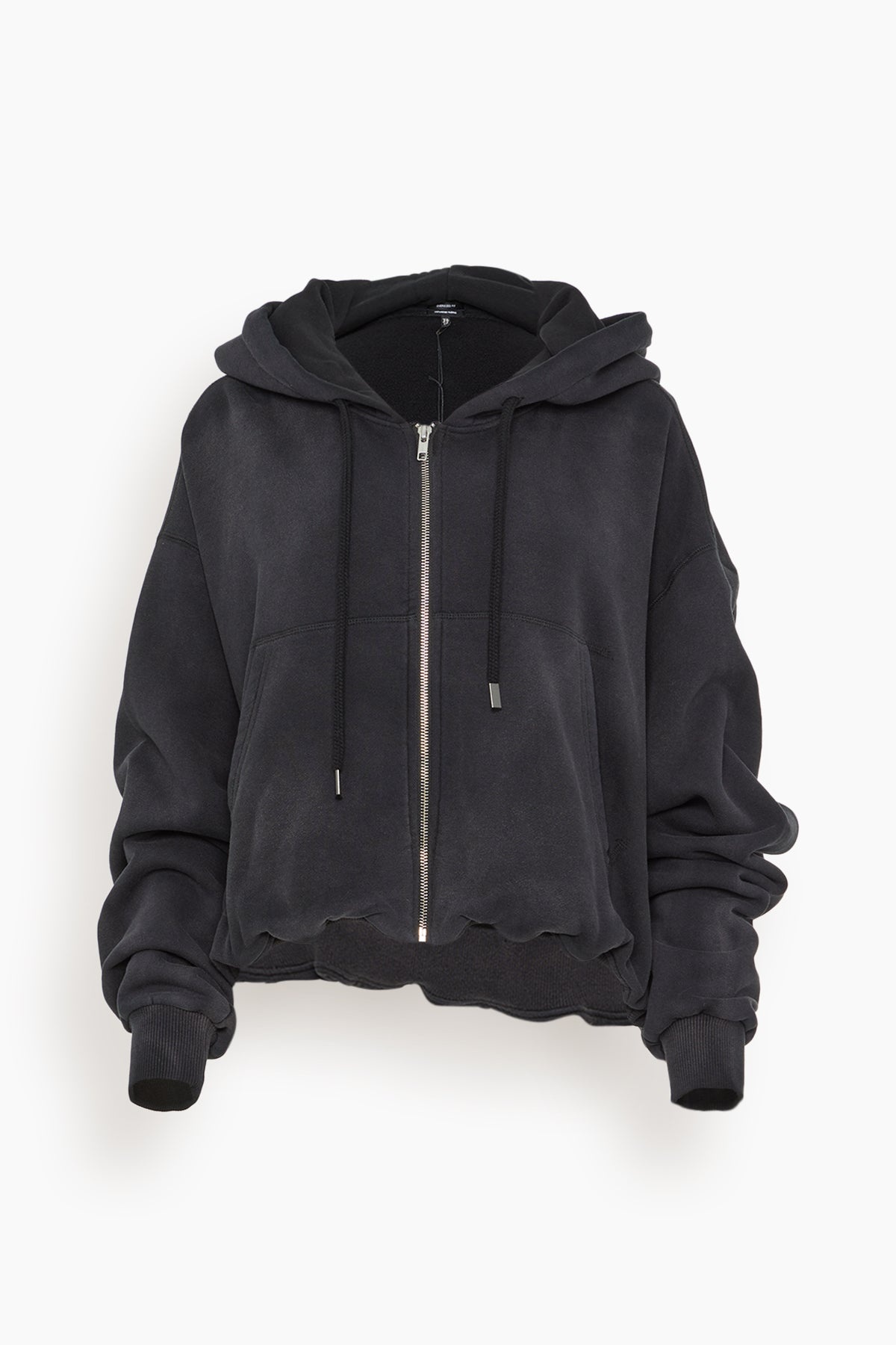 Balloon Zip-Up Hoodie in Black - 1