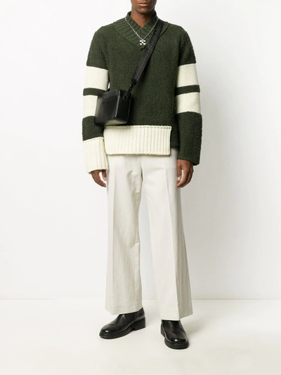 sacai contrast-panel sweater  outlook