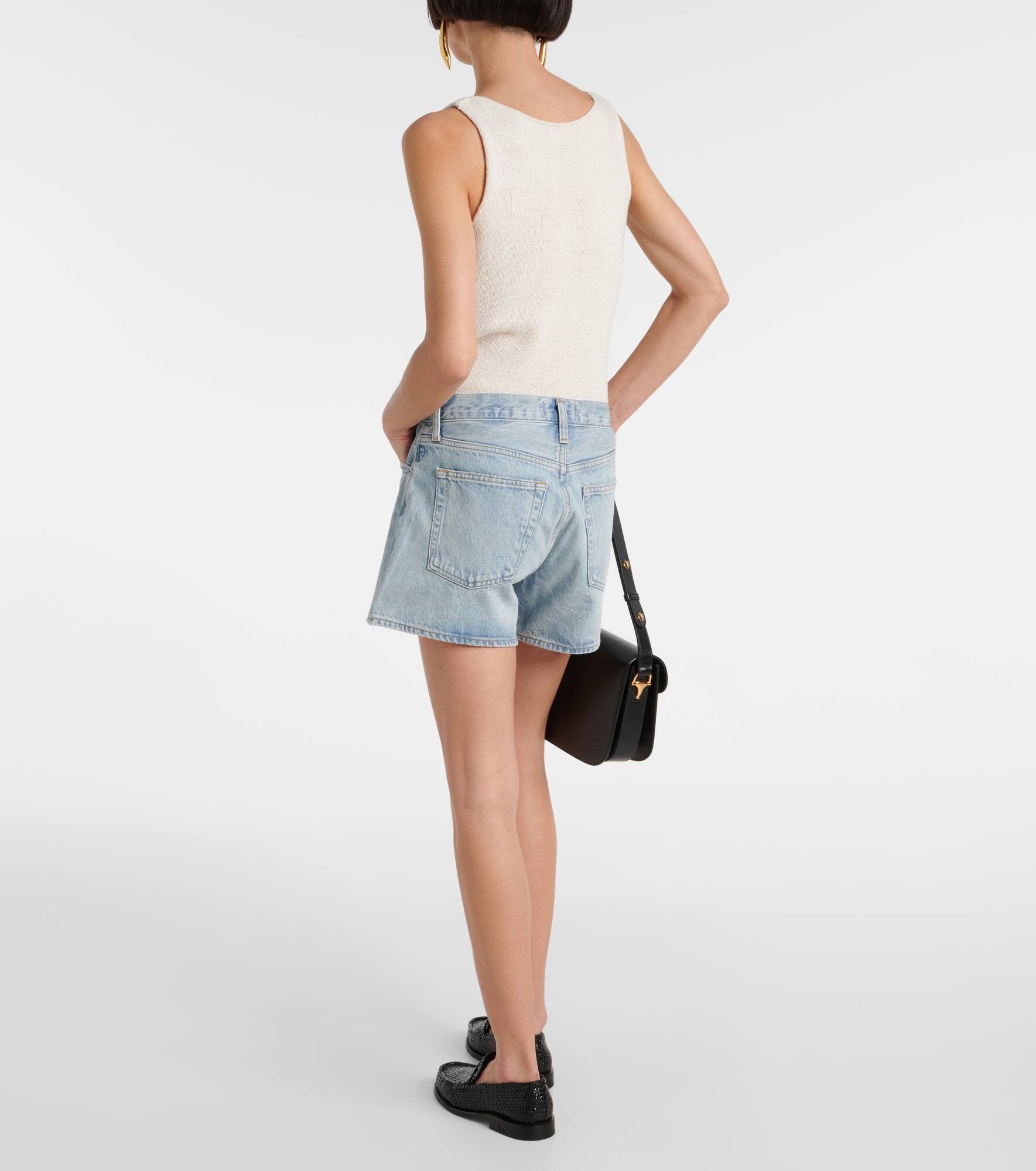 Parker mid-rise denim shorts - 3