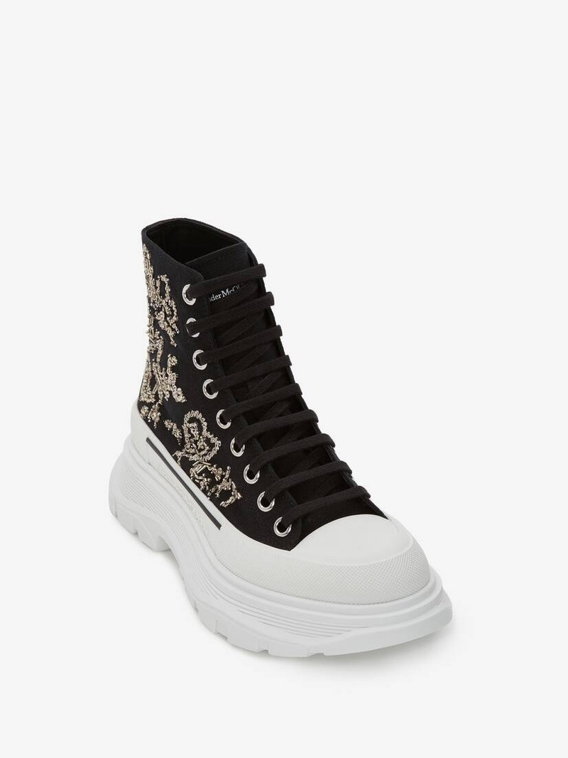 Alexander McQueen Tread Slick Boot in Black/silver outlook