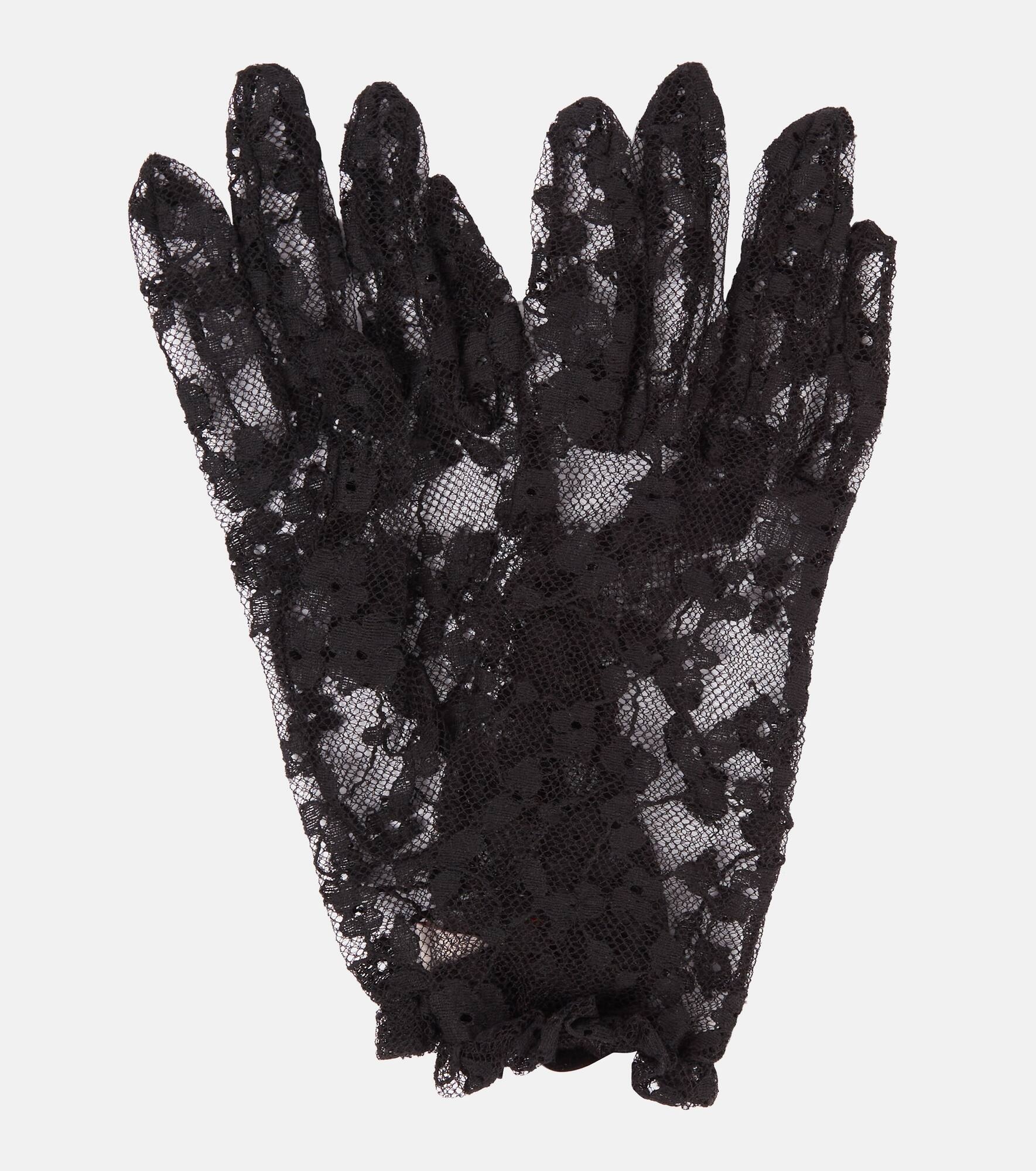 Cotton-blend lace gloves - 1