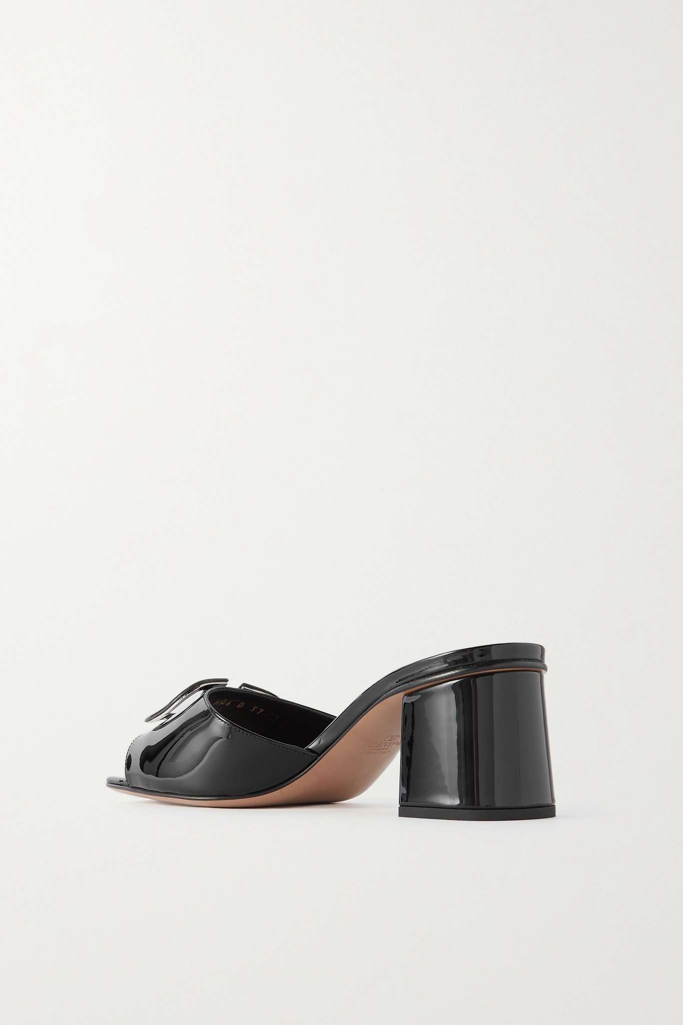 VLOGO embellished patent-leather mules - 3