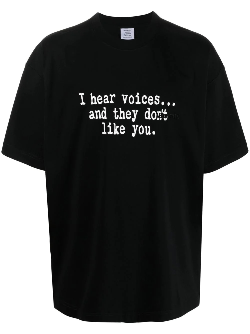 reverse-writing printed T-shirt - 1