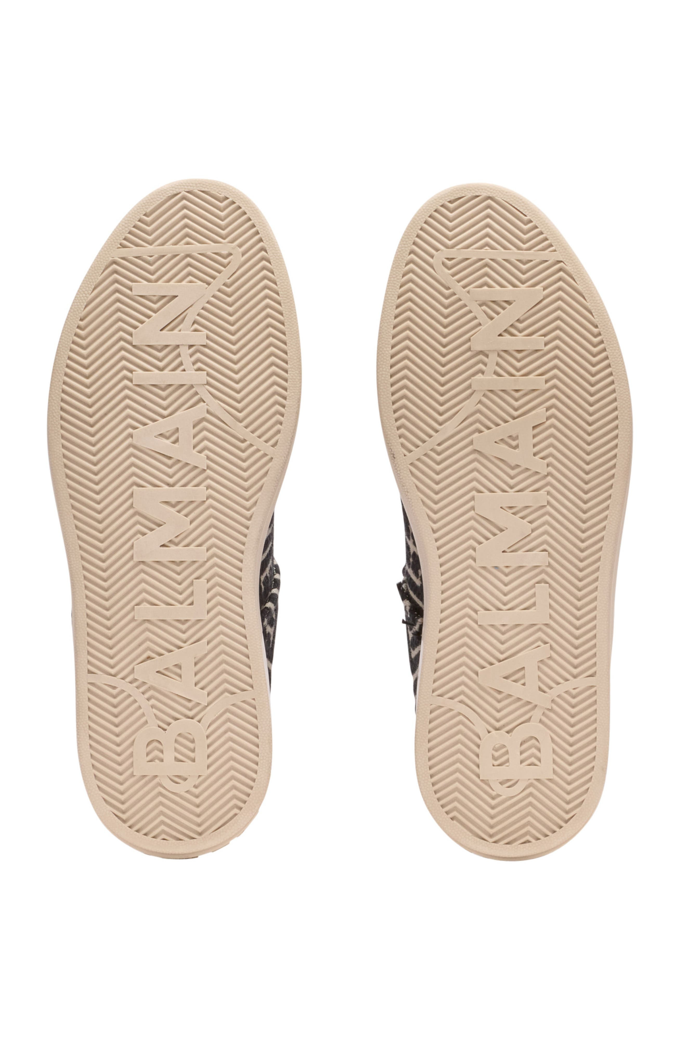 Balmain B-Court monogrammed canvas trainers in Black at Nordstrom - 6