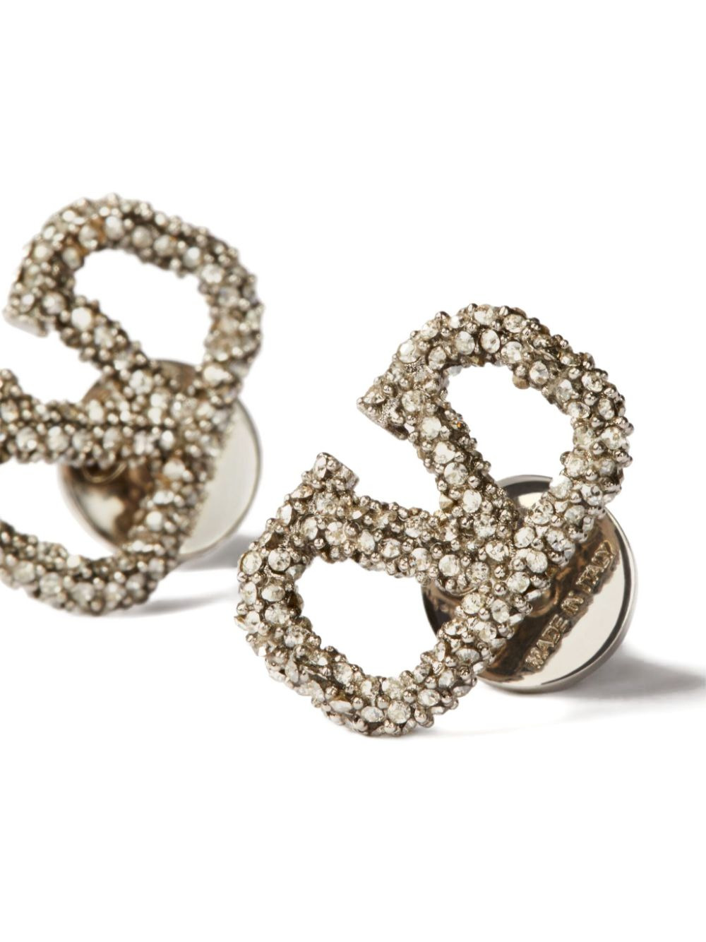 VLogo Signature crystal-embellished earrings - 5