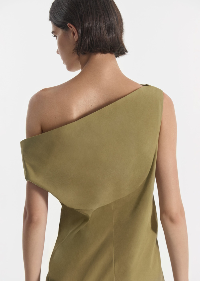 Draped Back Dress in Cotton 3