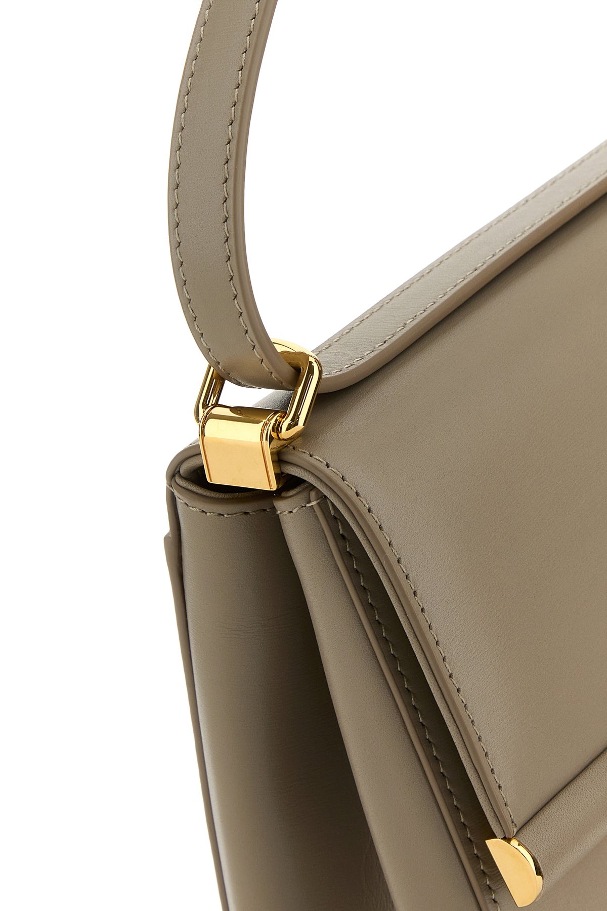 Dove grey leather Marlene crossbody bag - 4