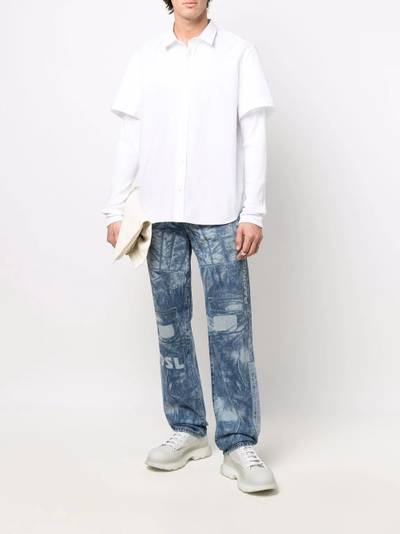 Diesel 1955 laser-print straight-leg jeans outlook