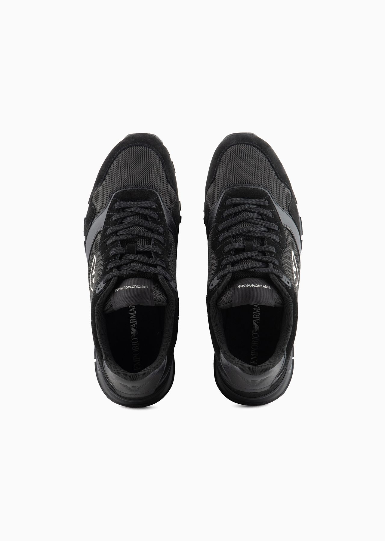 Mesh and suede sneakers with side eagle - 3