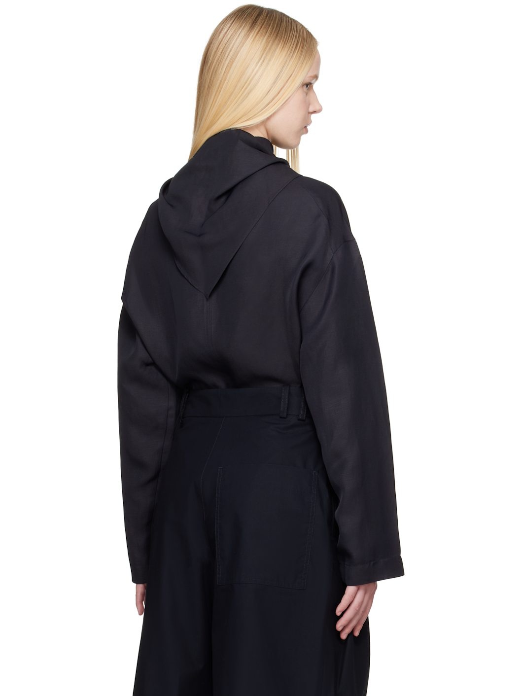 Navy Bute Linen Blouse - 3