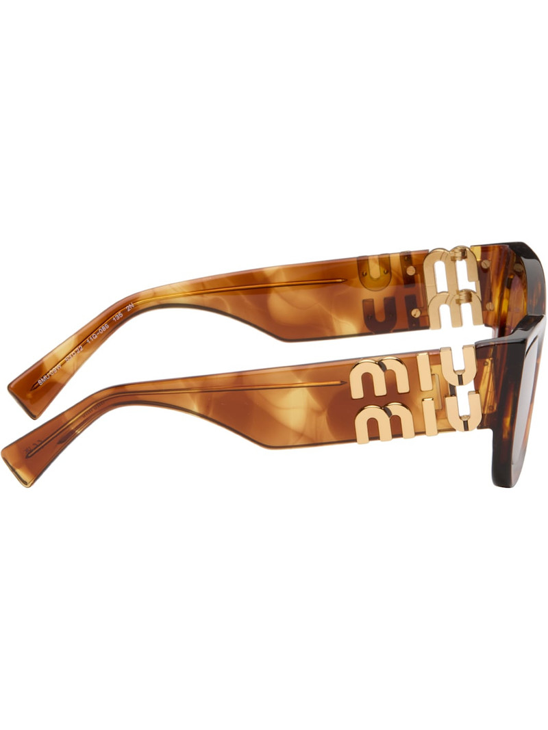Miu Miu Brown Miu Glimpse Sunglasses outlook